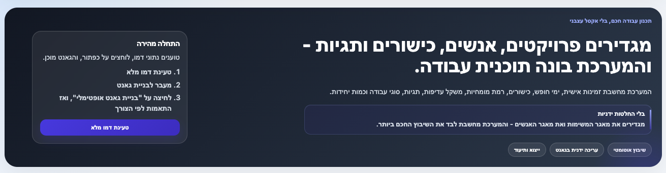 דשבורד בית